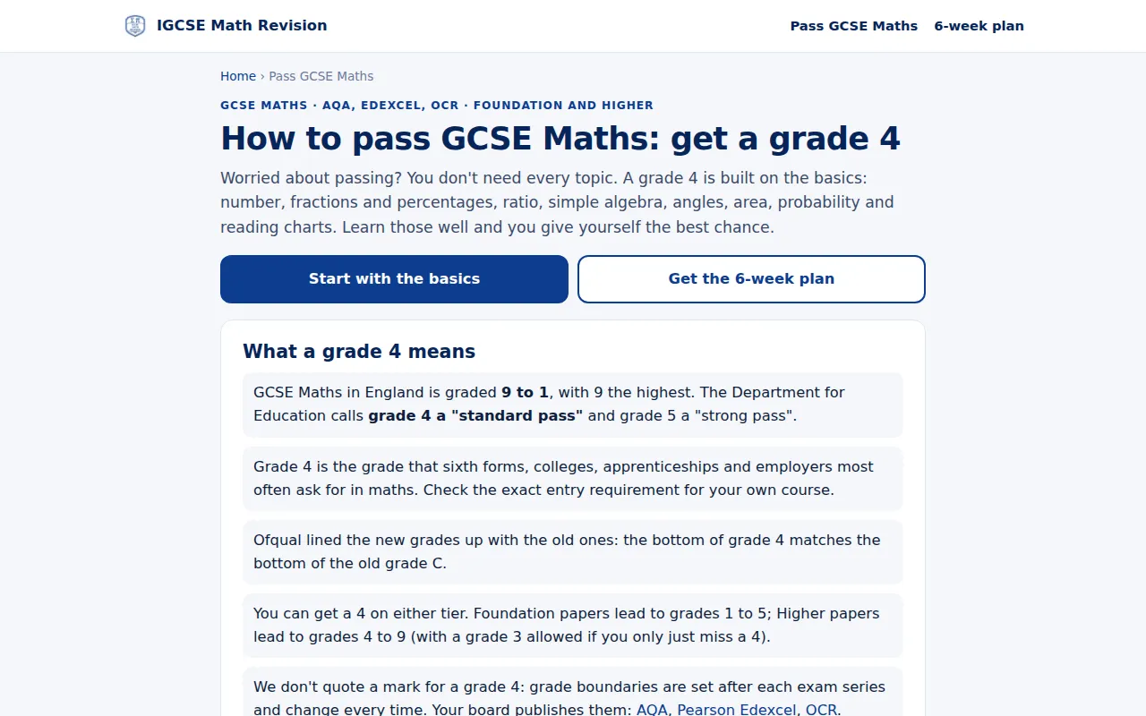 How to pass GCSE Maths: get a grade 4 — the start of the guide